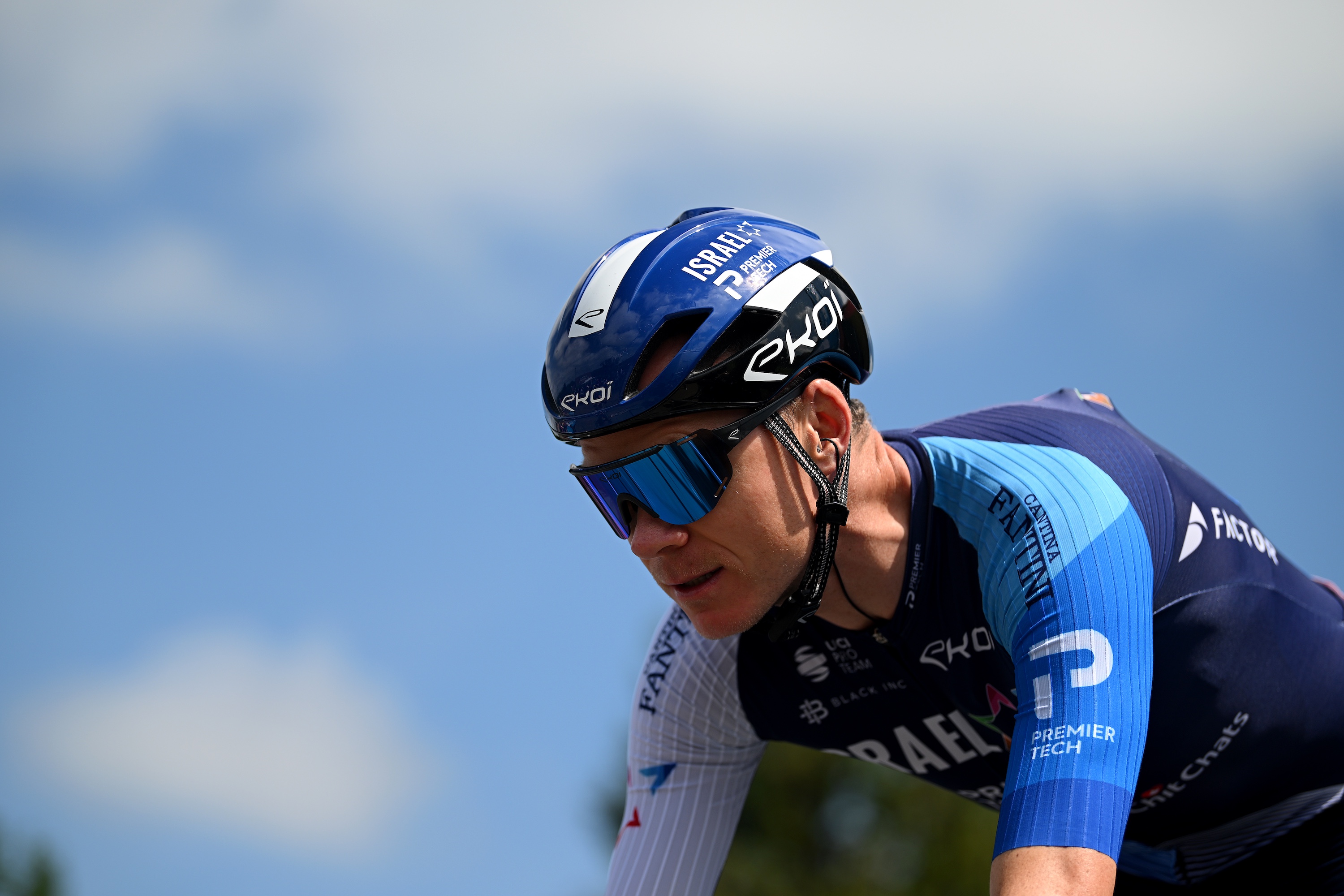 Chris Froome riding