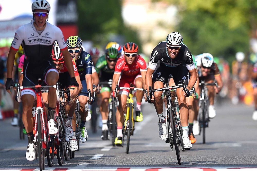 Danny van Poppel (Trek Factory Racing) wins stage 12 of the 2015 Vuelta a Espana.