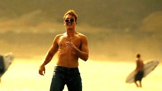 Shirtless Miles Teller in Top Gun: Maverick