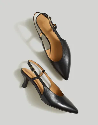 The Debbie Slingback Pump in Leather