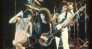 Queen live onstage in 1976