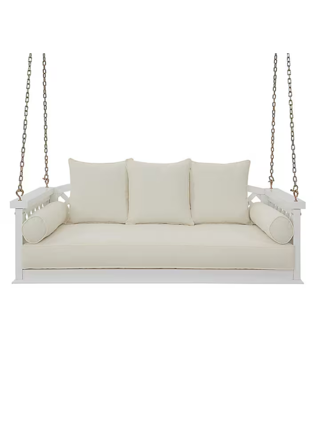 an outdoor porch swing