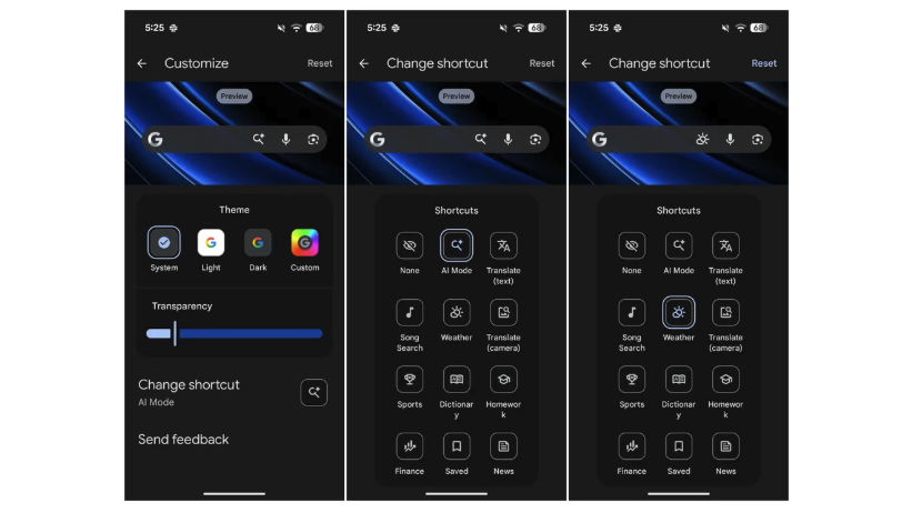 لقطات شاشة للإصدار التجريبي من Android 17