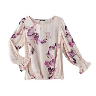 Clothing, White, Sleeve, Pink, Violet, Blouse, Purple, T-shirt, Top, Outerwear,