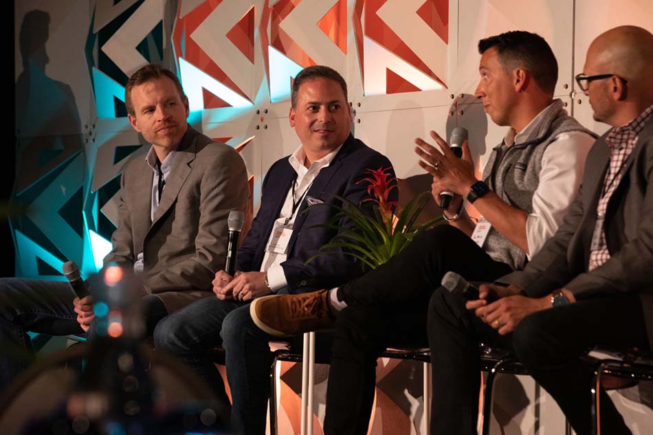 On the “Growing Local OTT” panel (l. to r.): Dave Marquard, Premion; Adam Gaynor, Gamut Smart Media from Cox; Joe Marino, MadHive; and Jack Mollins, Atmosphere.