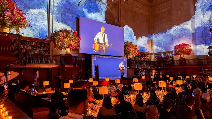 Bruce Springsteen performs at the Library Lions Gala.