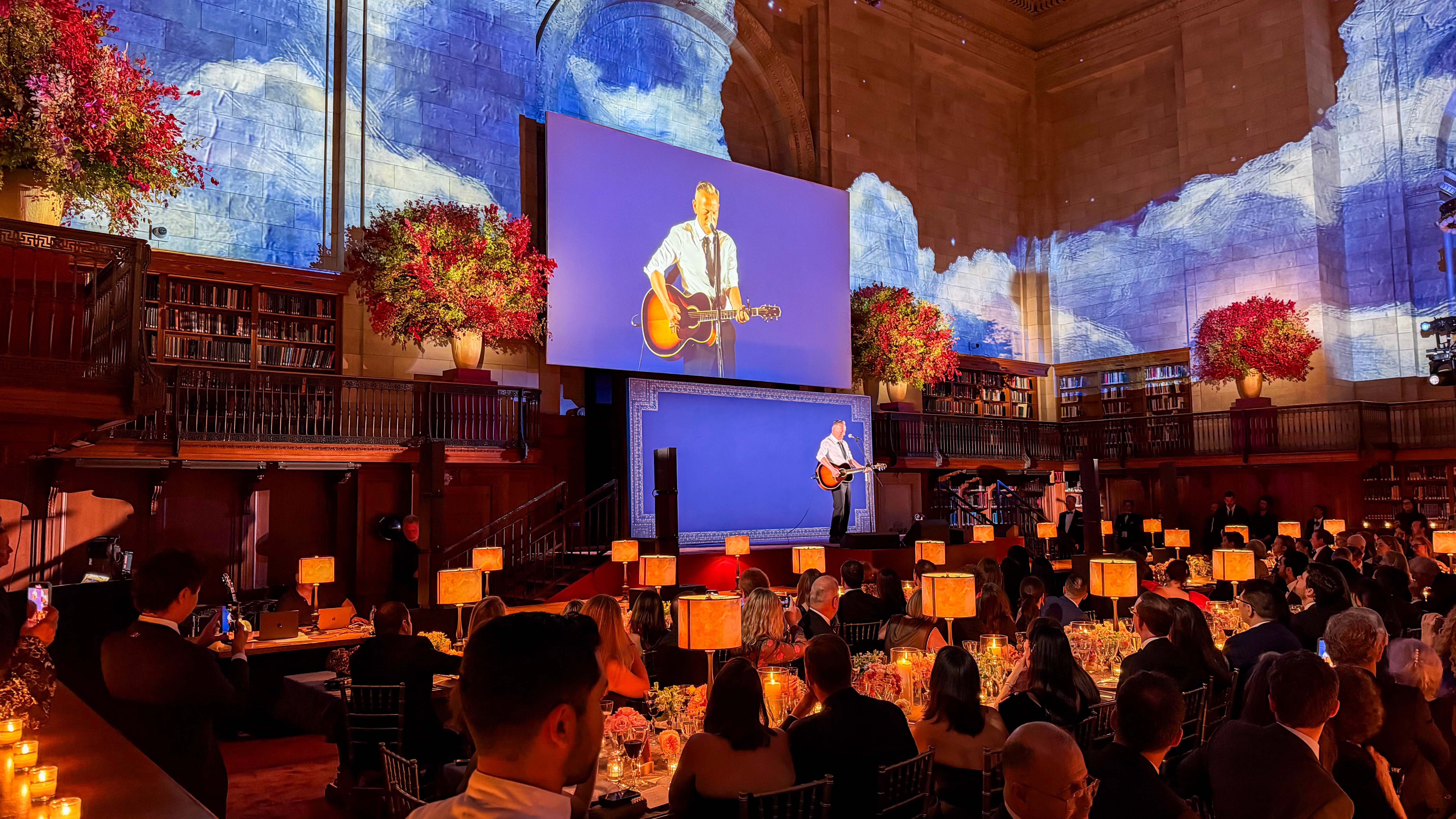 Bruce Springsteen performs at the Library Lions Gala.