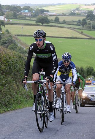Bradley Wiggins in break, Tour of Britain 2010, stage five