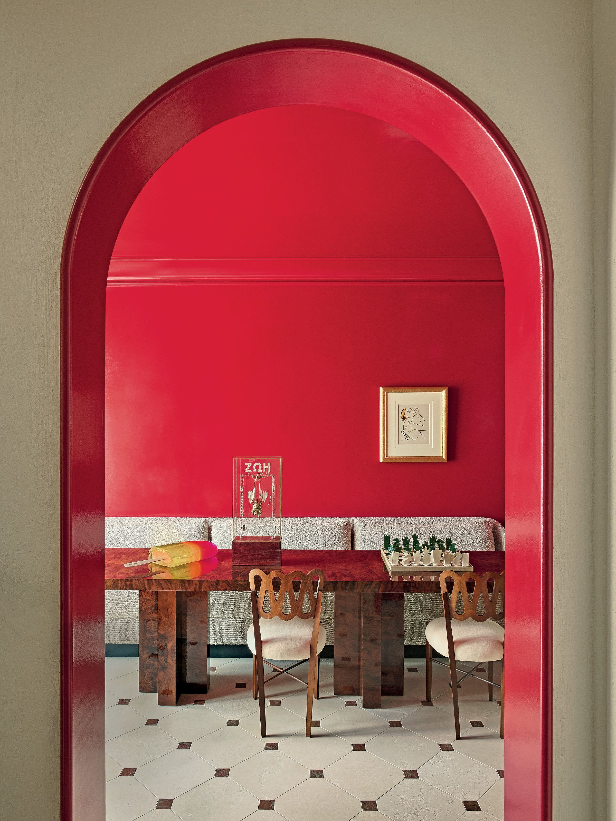 "Unexpected and Sexy" — This Amsterdam Home Is Full of Surprises, From Its Colorful Accents to Its Lacquer-Lined Dining Room