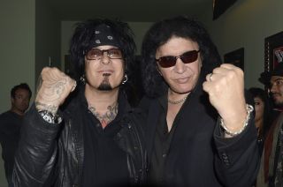 Nikki Sixx and Gene Simmons in happier times