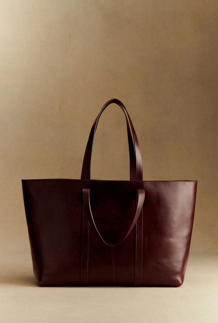 Gabin Maxi Bag - Vintage Chocolate - Bovine Leather - S&amp;eacute;zane