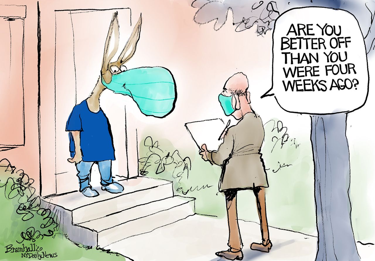 Political Cartoon U.S. Democrats Polls 2020&amp;amp;nbsp;