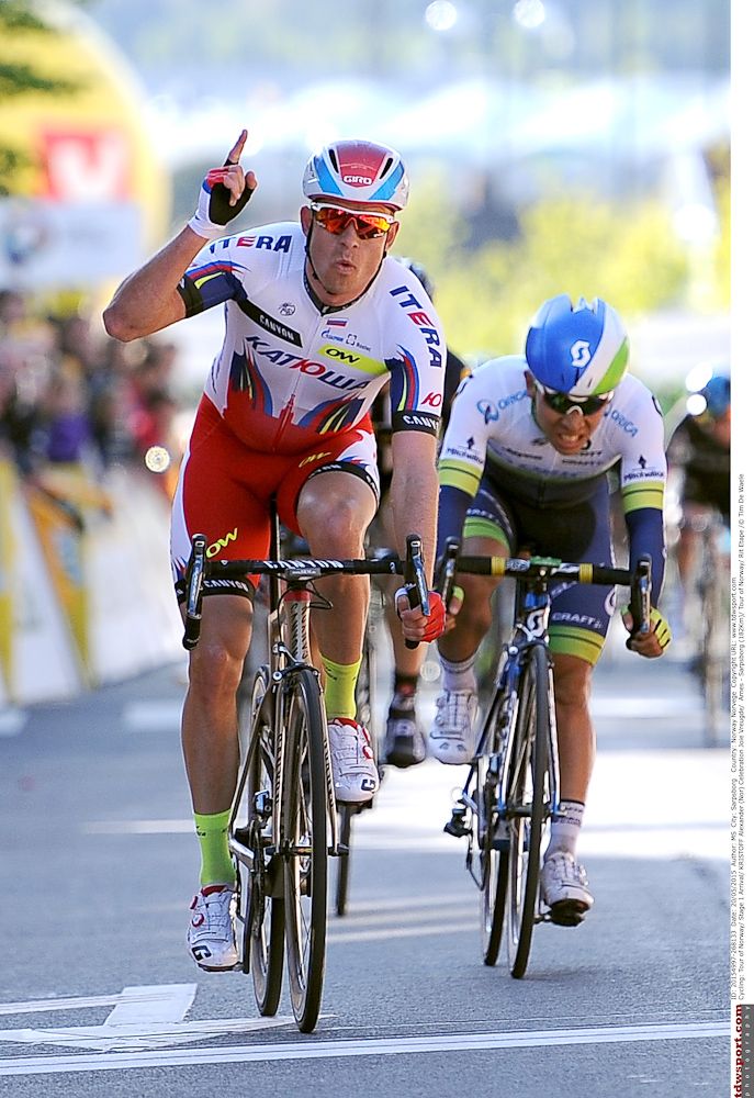 Kristoff easily outsprinted Caleb Ewan for the win.