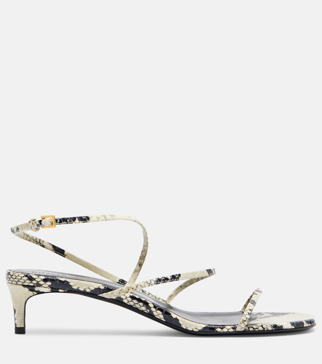 Loop 35 Snake-Effect Leather Sandals in Multicoloured - Khaite