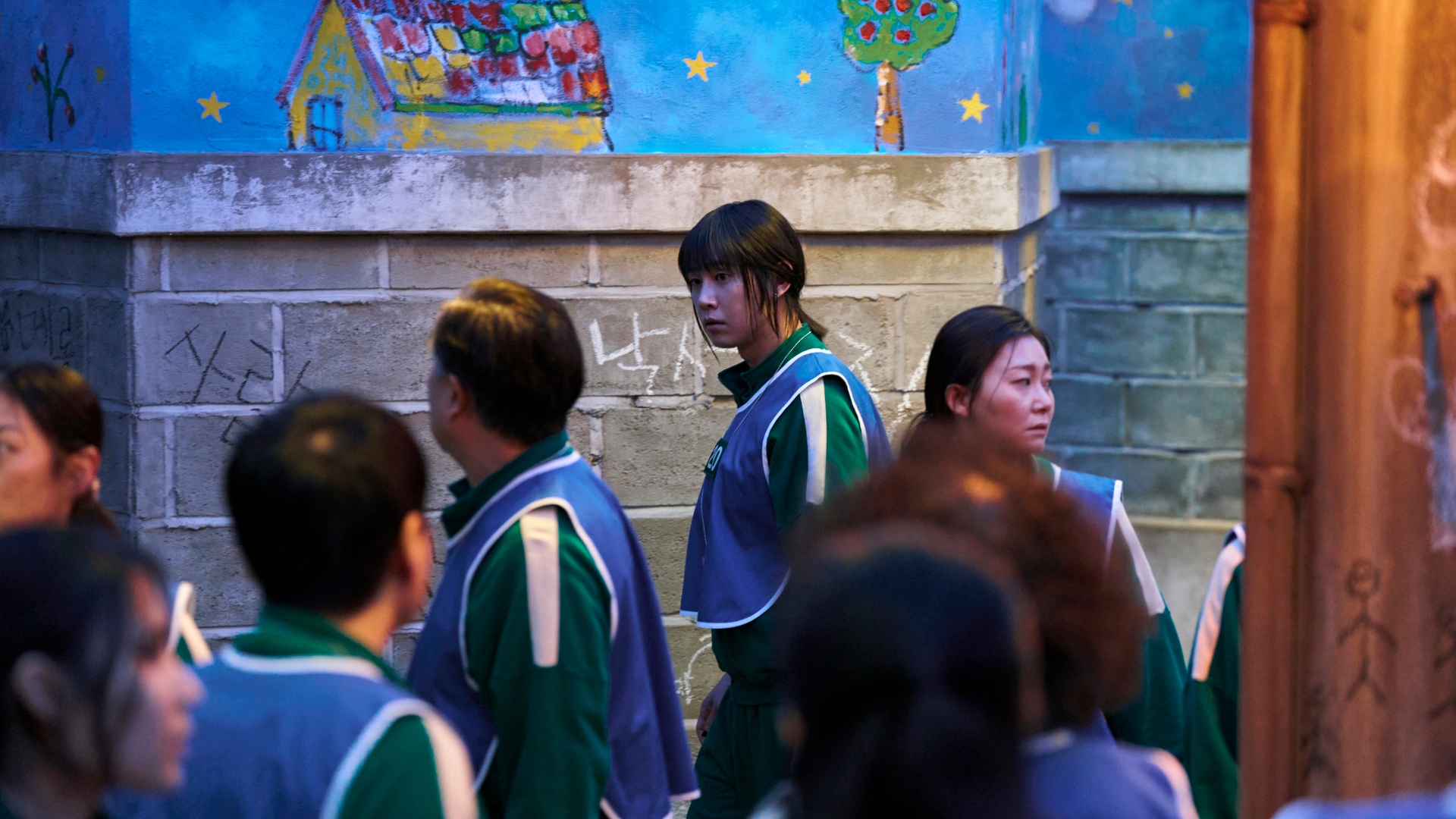 Players stand in the game room in Squid Game season 3