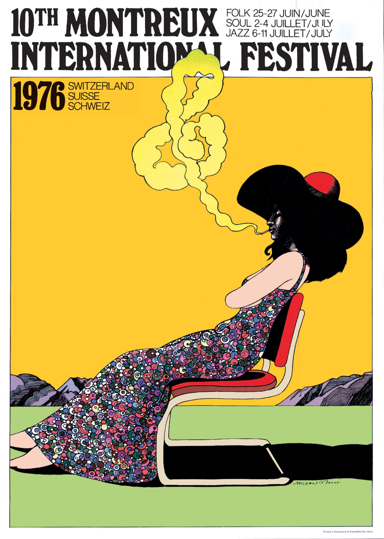 Fondation du Festival de Jazz de Montreux, 1976, artwork by Milton Glaser