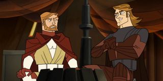 Obi-Wan and Anakin in Star Wars: The Clone Wars