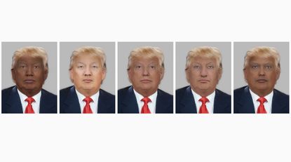 Pictures of Trump as five different races