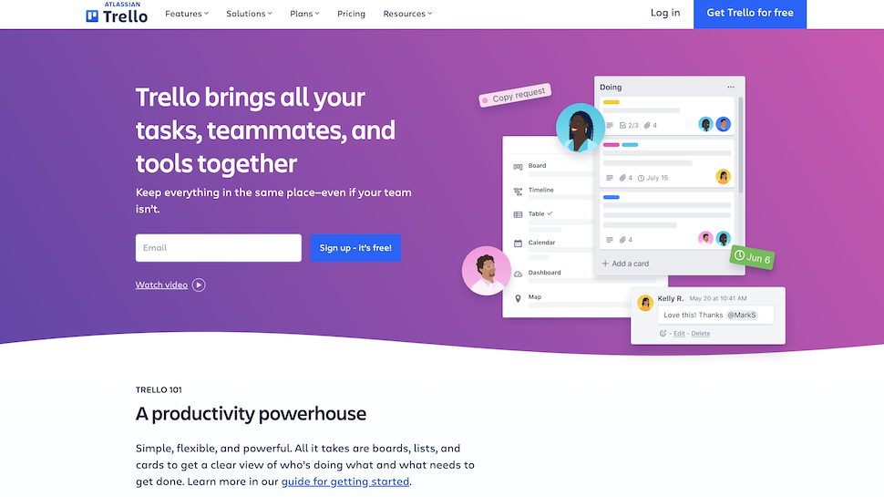 Trello website screenshot