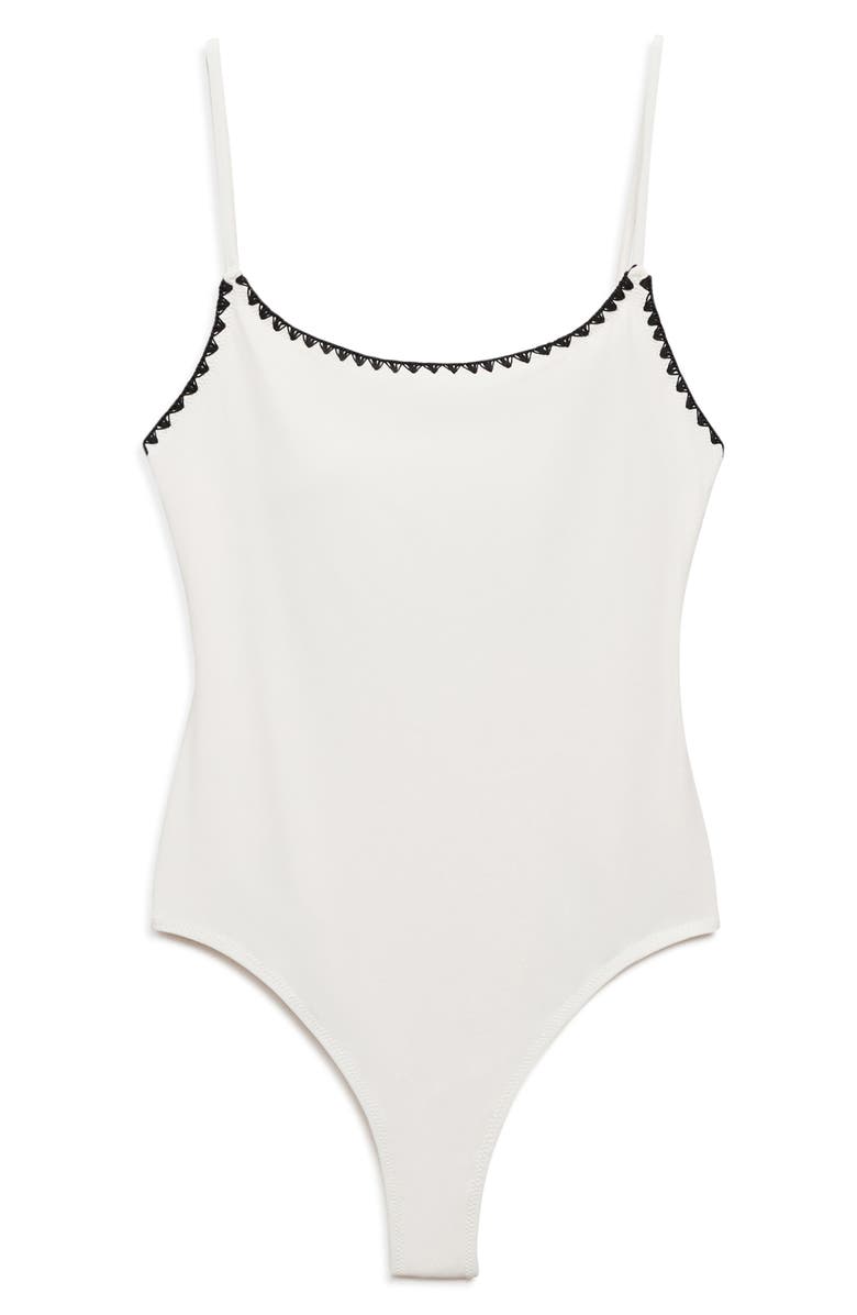 Contrast Trim One-Piece Swimsuit