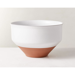 Dolce large white serving bowl