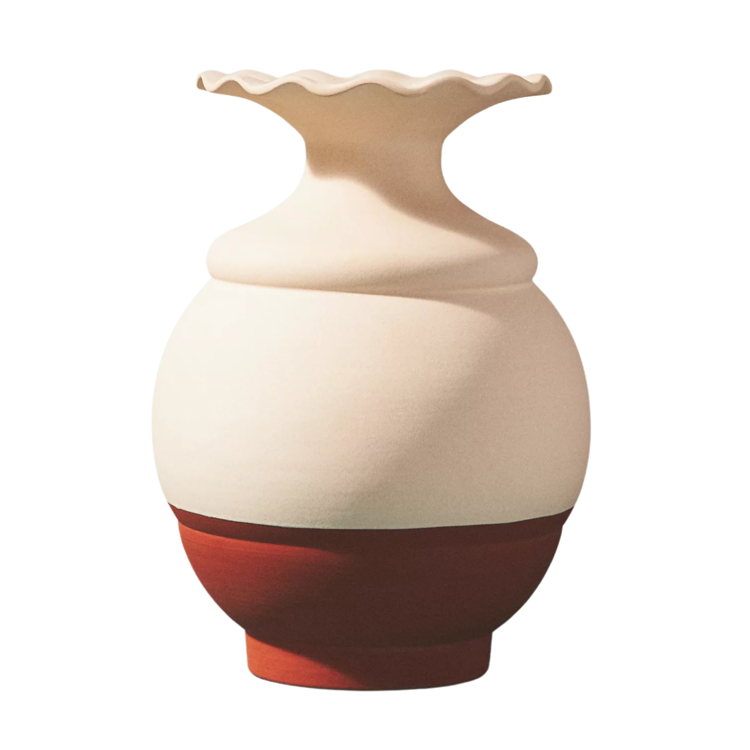 A Petal Rim Colorblock Vase from Anthropologie