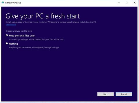 How to use 'Refresh Windows' to do a clean install of Windows 10 ...
