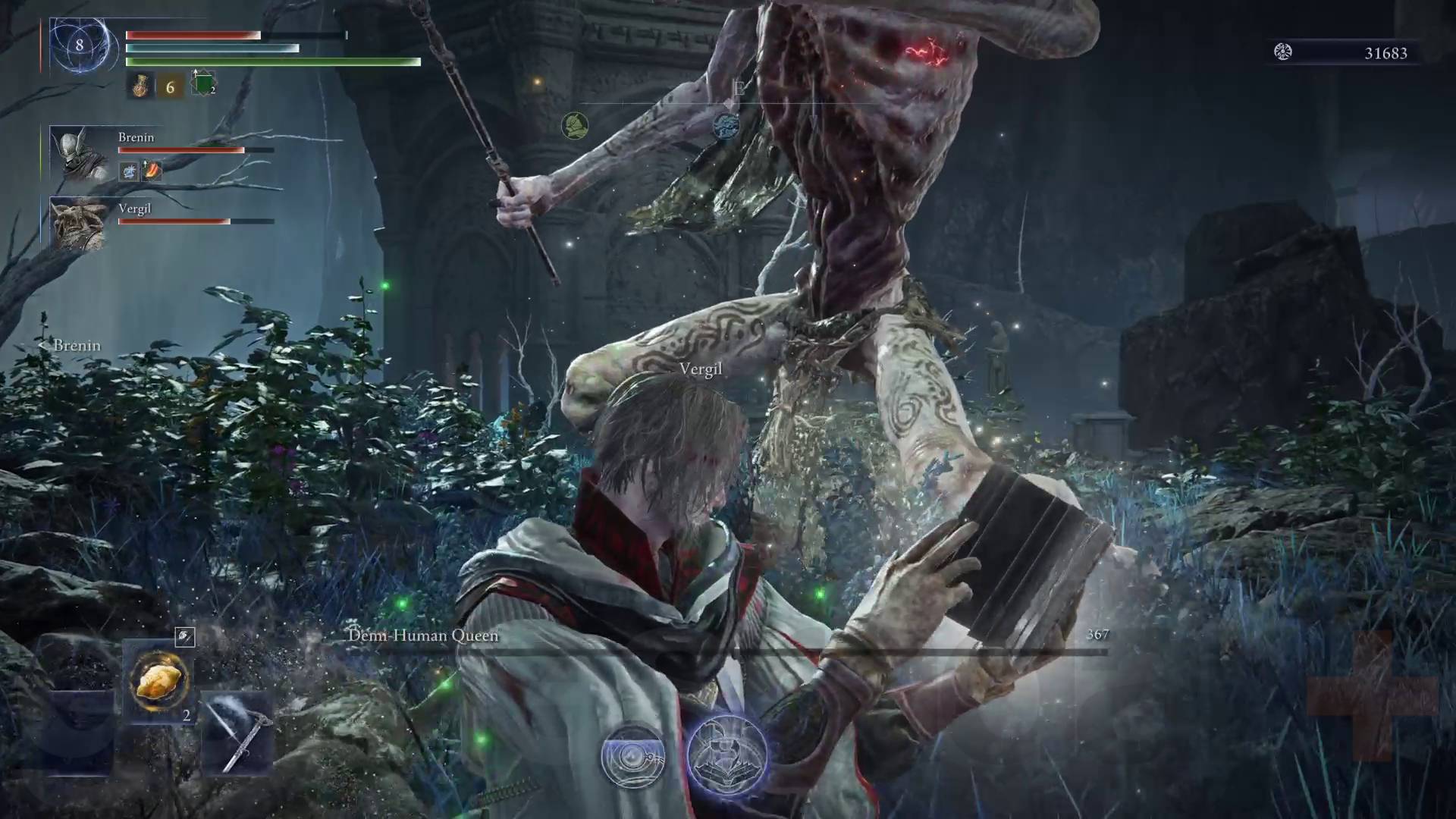 Elden Ring Nightreign Scholar character using communion ultimate art with tome