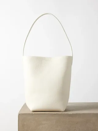 The Row Small N/S Park Grained-Leather Shoulder Bag