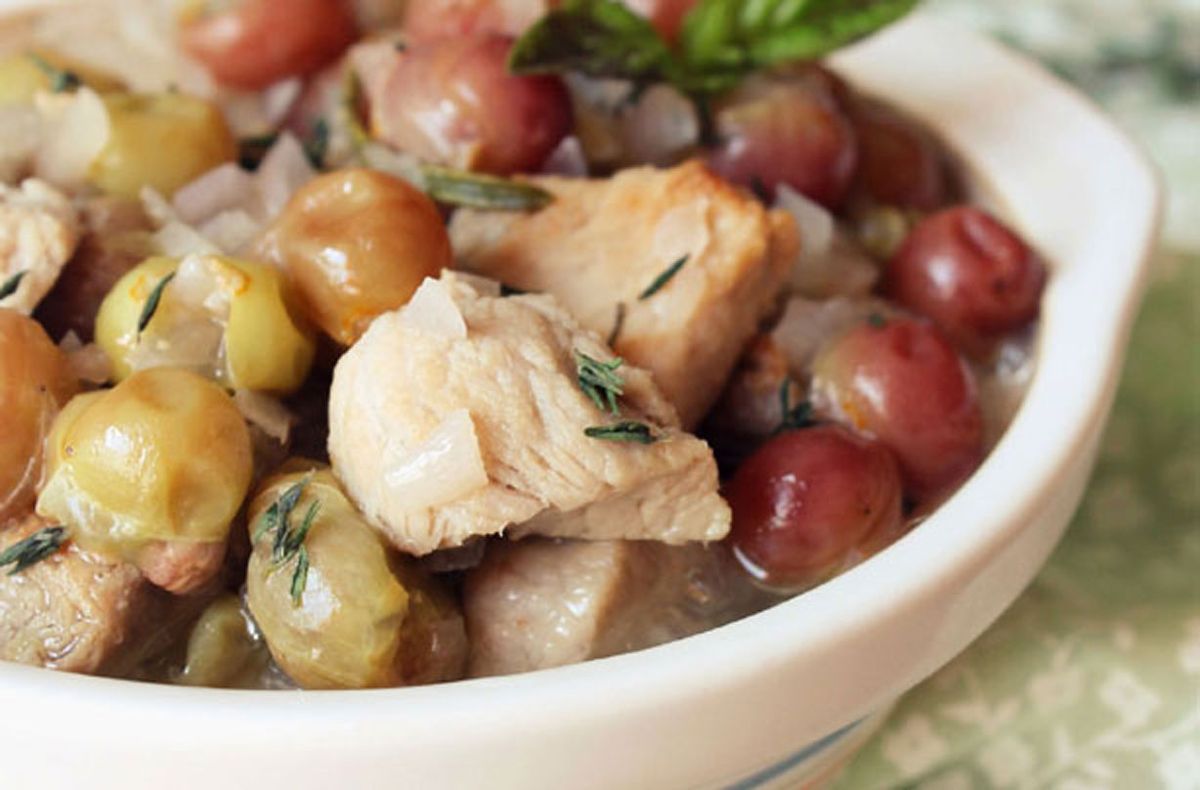 Stewed pork and red grapes Recipes GoodtoKnow
