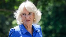 Queen Camilla arrives to attend the Premier’s Community BBQ at Parramatta Park on October 22, 2024 in Sydney, Australia