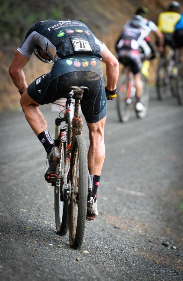 Brandon Stewart suffered a puncture, forcing him to lose contact with the leaders