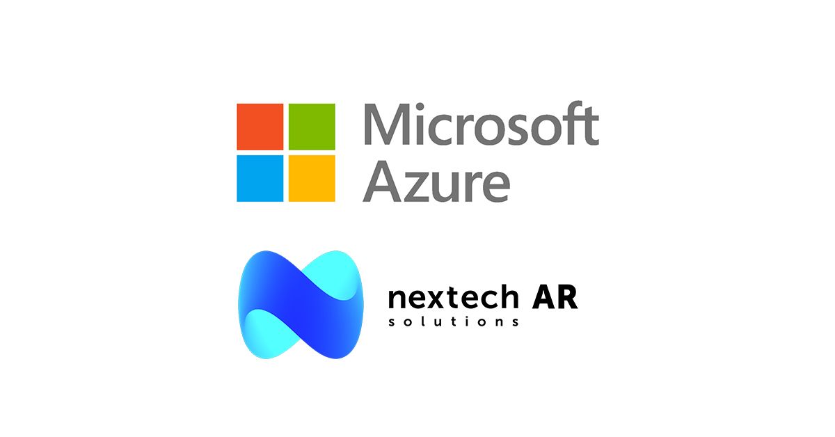 Microsoft Azure and Nextech AR logos on a white background