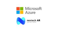 Microsoft Azure and Nextech AR logos on a white background