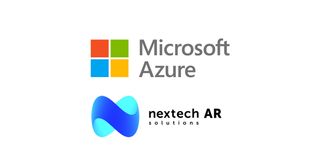 Microsoft Azure and Nextech AR logos on a white background