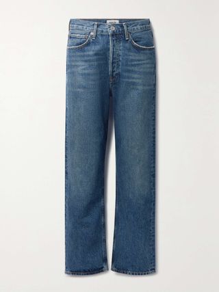 + Net Sustain '90s Mid-Rise Straight-Leg Organic Jeans