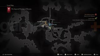 Map location of the Chocobo side quest in Final Fantasy 16