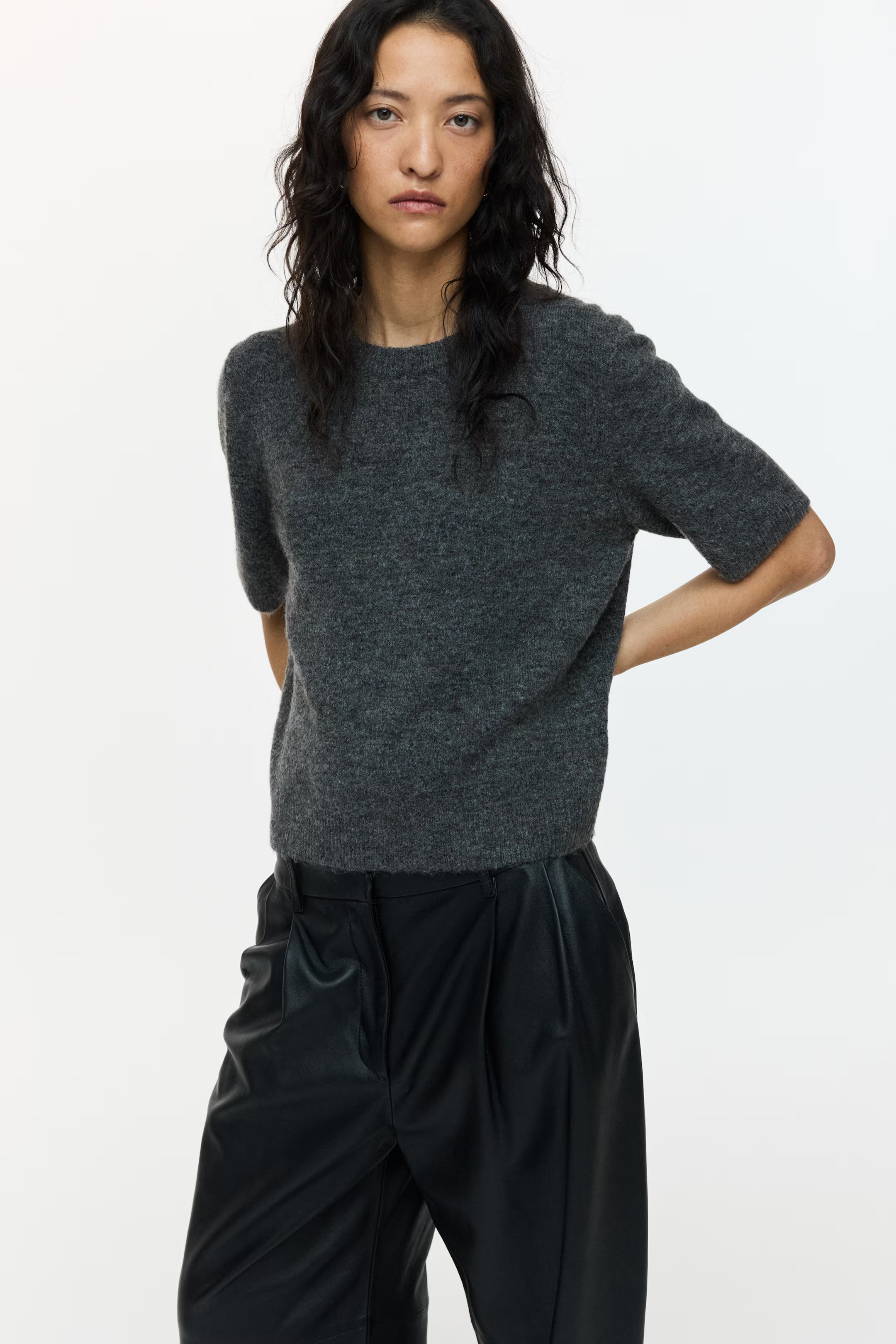 H&amp;amp;M, Fine-Knit T-Shirt - Light Yellow