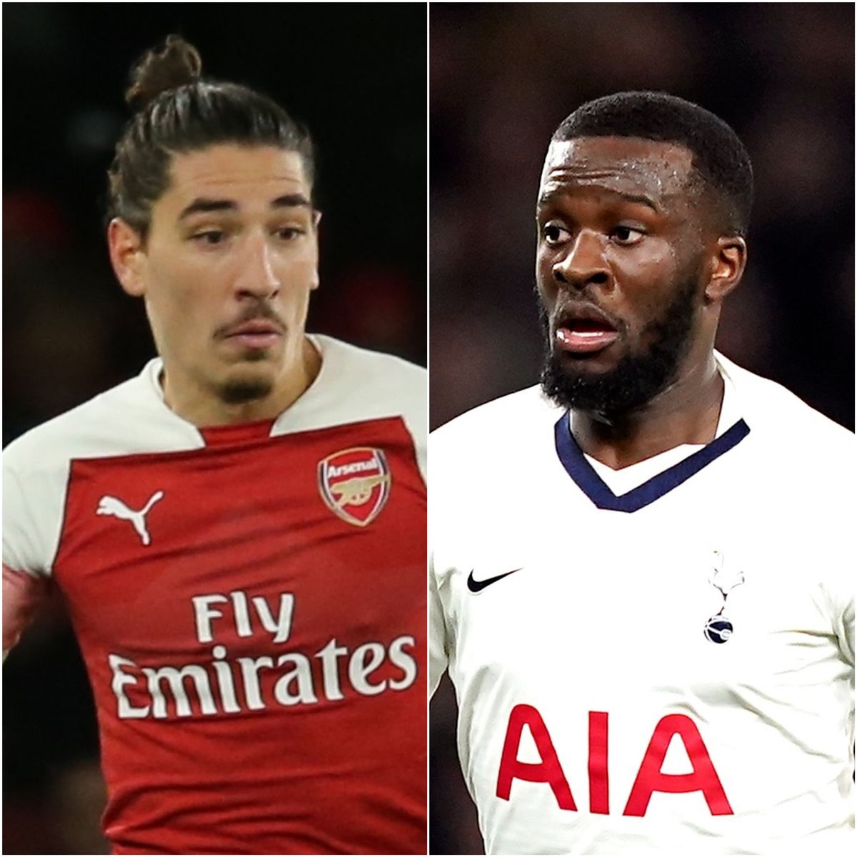 Hector Bellerin and Tanguy Ndombele