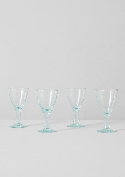 Recycled Bolivian Wine Glasses Set | Clear
