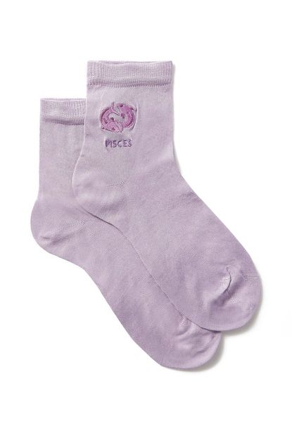 Maria La Rosa Pisces Embroidered Socks