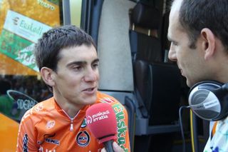 Amets Txurruka (Euskaltel-Euskadi) gives a pre-race interview