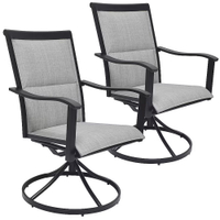 Melrose Set of 2 Wicker Black Steel Frame Swivel Chairs: was $250 now $100 @ Lowe's