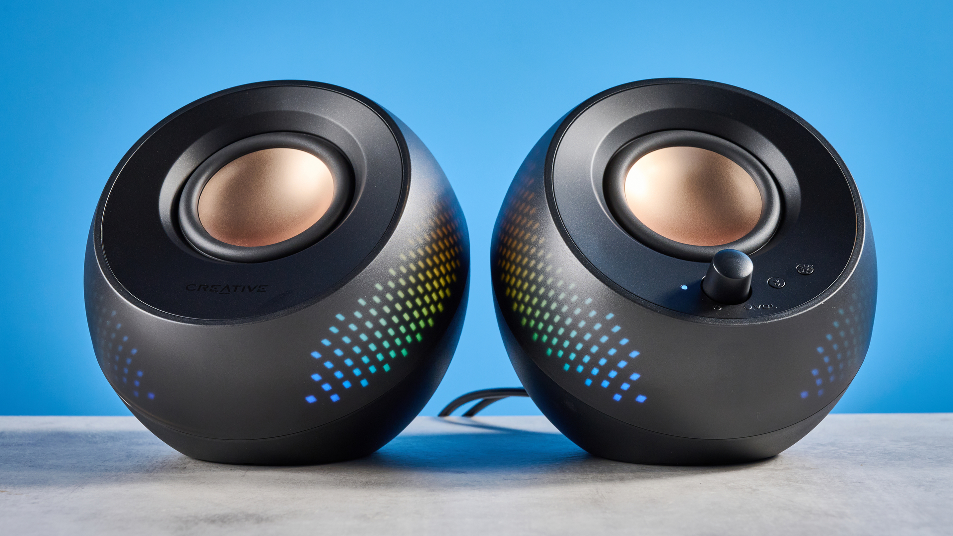 Black Creative Pebble X Plus computer speakers