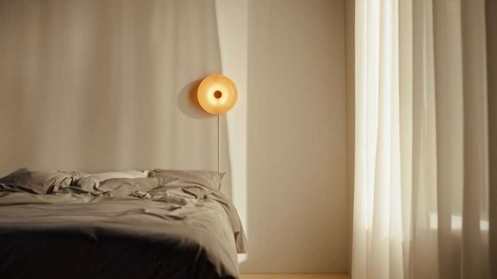 Wall lamp in bedroom