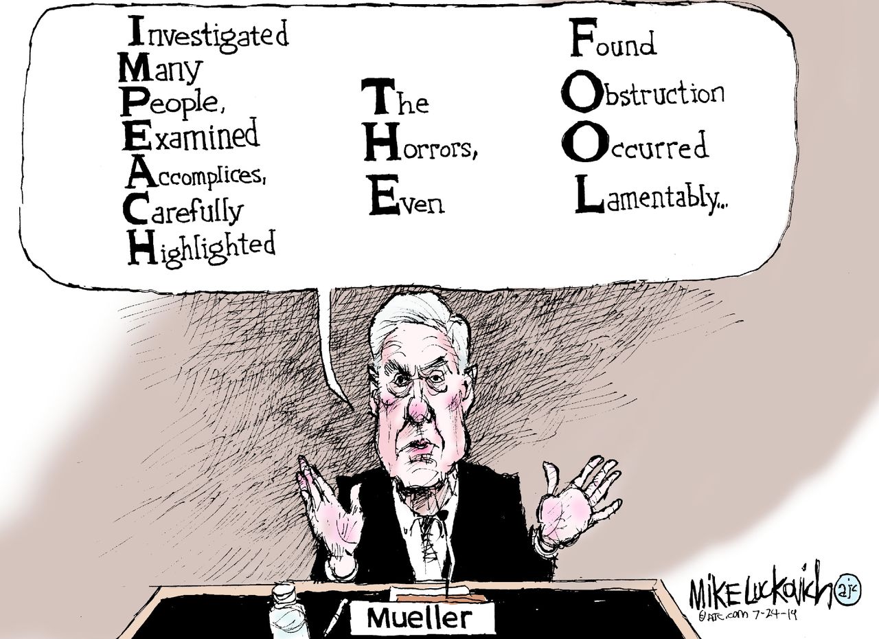 Political Cartoon U.S. Impeach The Fool Mueller Subpoena