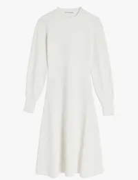 Sleeve Detail Pointelle Knit Dress in White, &nbsp;$1,150 (£842) | Victoria Beckham