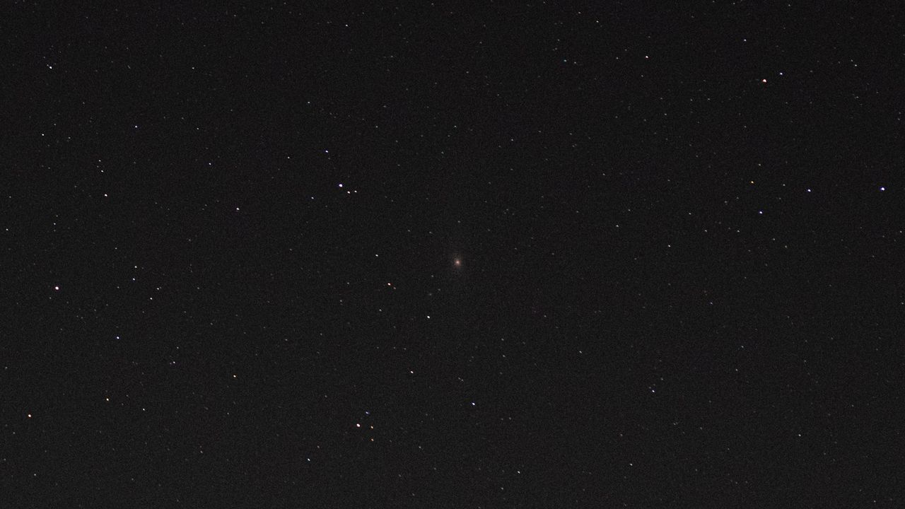 A photo of the Andromeda galaxy (M31) taken with the Fujifilm X-T50