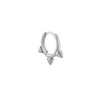 Seol & Gold Triple Spike Charm Hoops