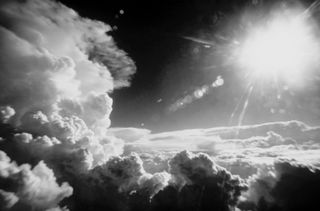 towering cumulus clouds